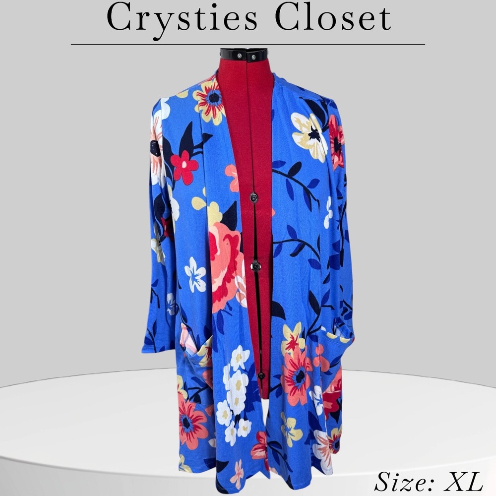 Lularoe Floral Caroline Cardigan Medium